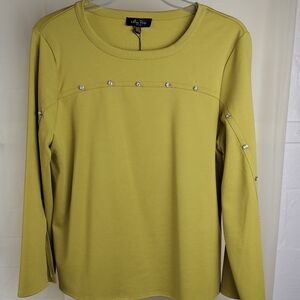 PXL Lime Green Top With Bling